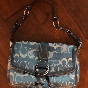 RARE Vintage Blue Coach Shoulder Bag